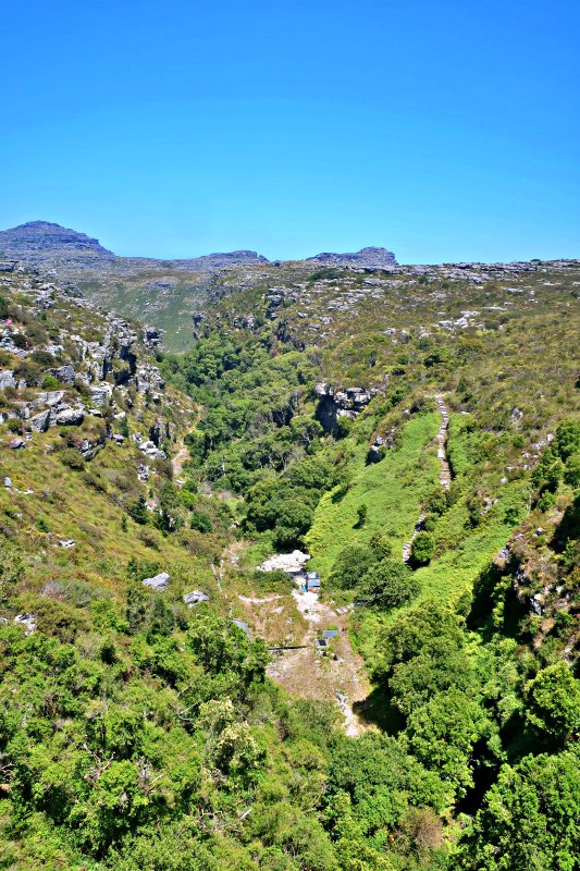 view of Dia Gorge from Woodhead Dam wall