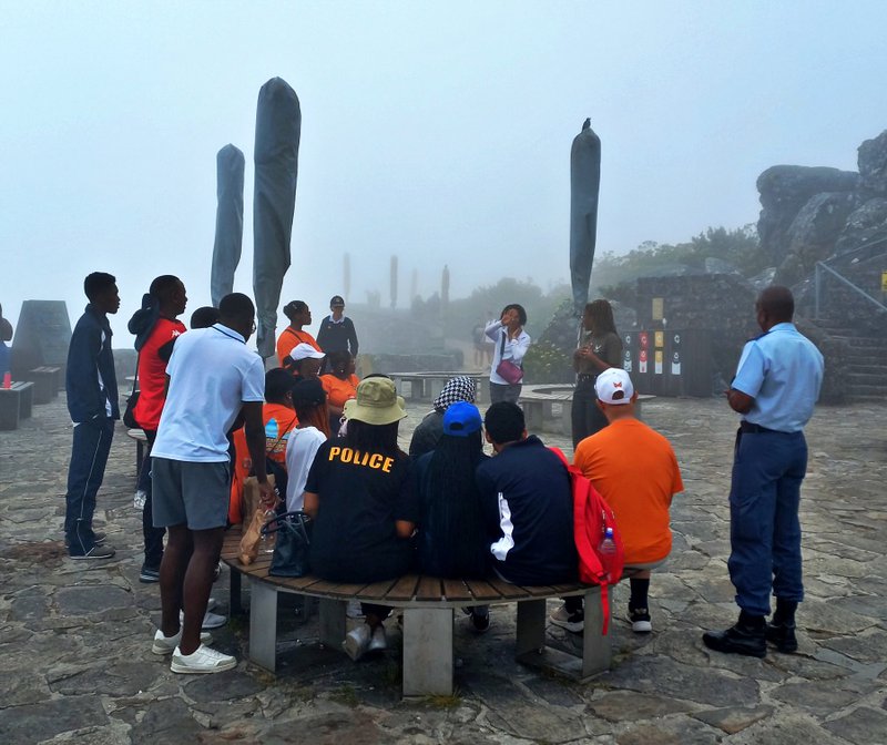 Table Mountain National Park and police at upper cable station