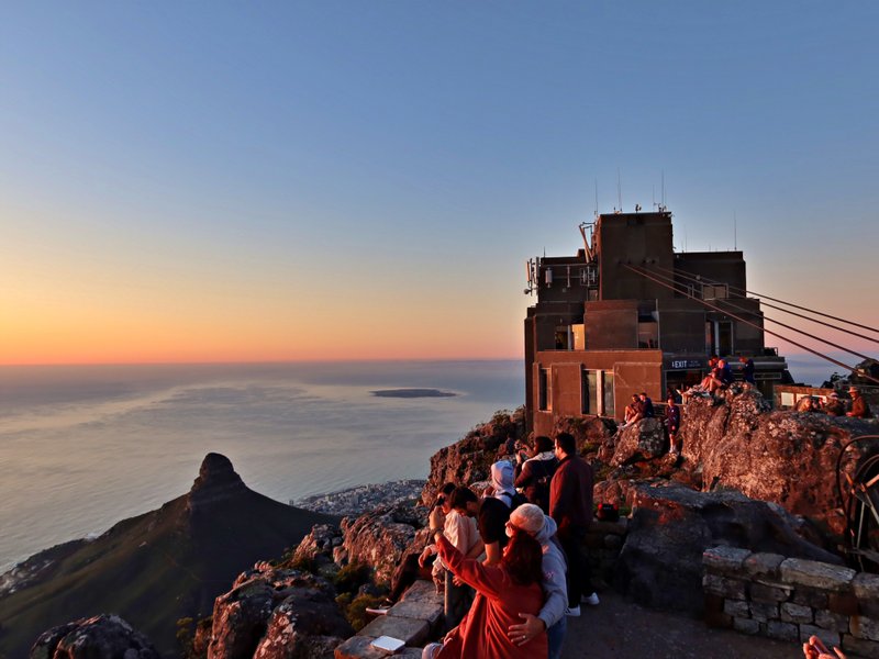 rest after hiking table mountain