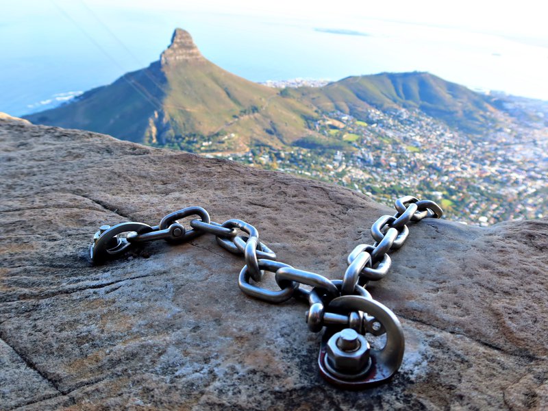 assists on India Venster, Table Mountain, Lions Head background